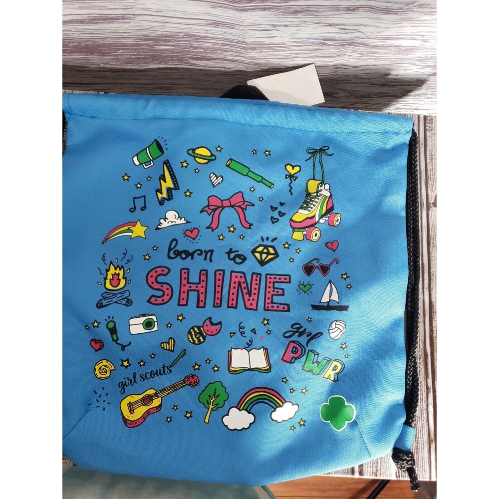 My Girl Scout Bag Soft Blue Canvas Backpack Carryall Bag New with Tag